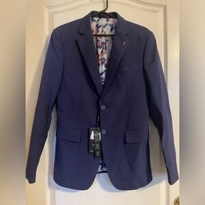 NWT Tailored Recreation Premium Royal Blue Blazer S 38 Career Business Cotton‎